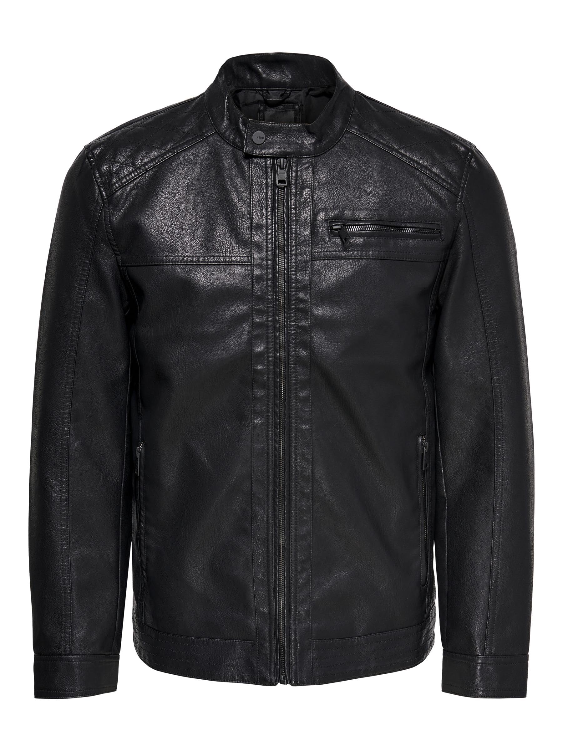 ONLY & SONS Onsal Pu Giacca Ecopelle Nero Trapuntata