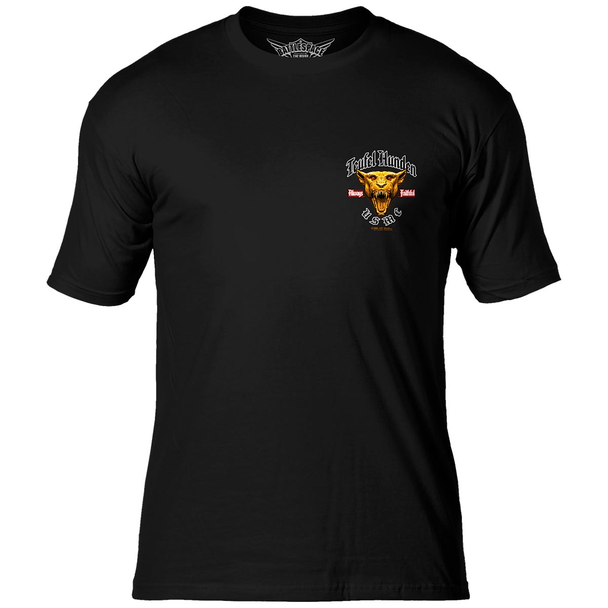 7.62 Design Devil Dog Teufel Hunden T-Shirt maglietta nera uomo