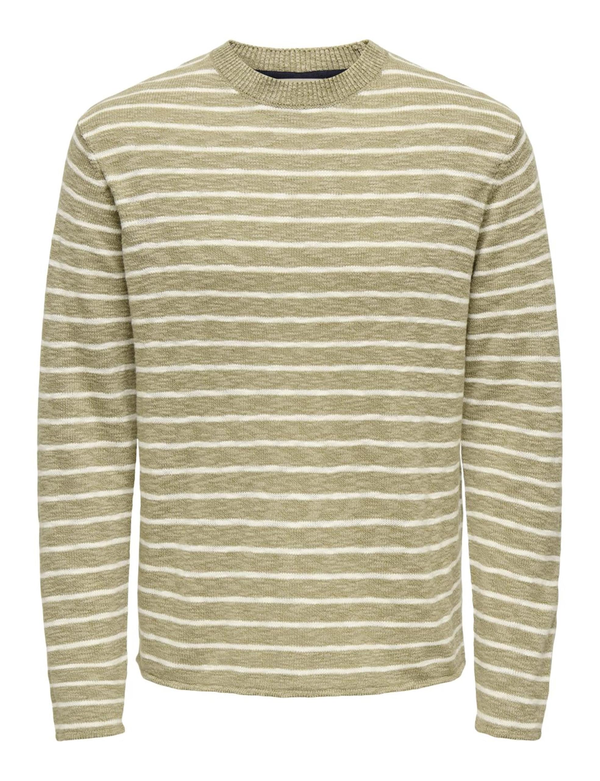 ONLY & SONS Onsdanny Reg LS Stripe Crew Knit Maglione Uomo L a Righe