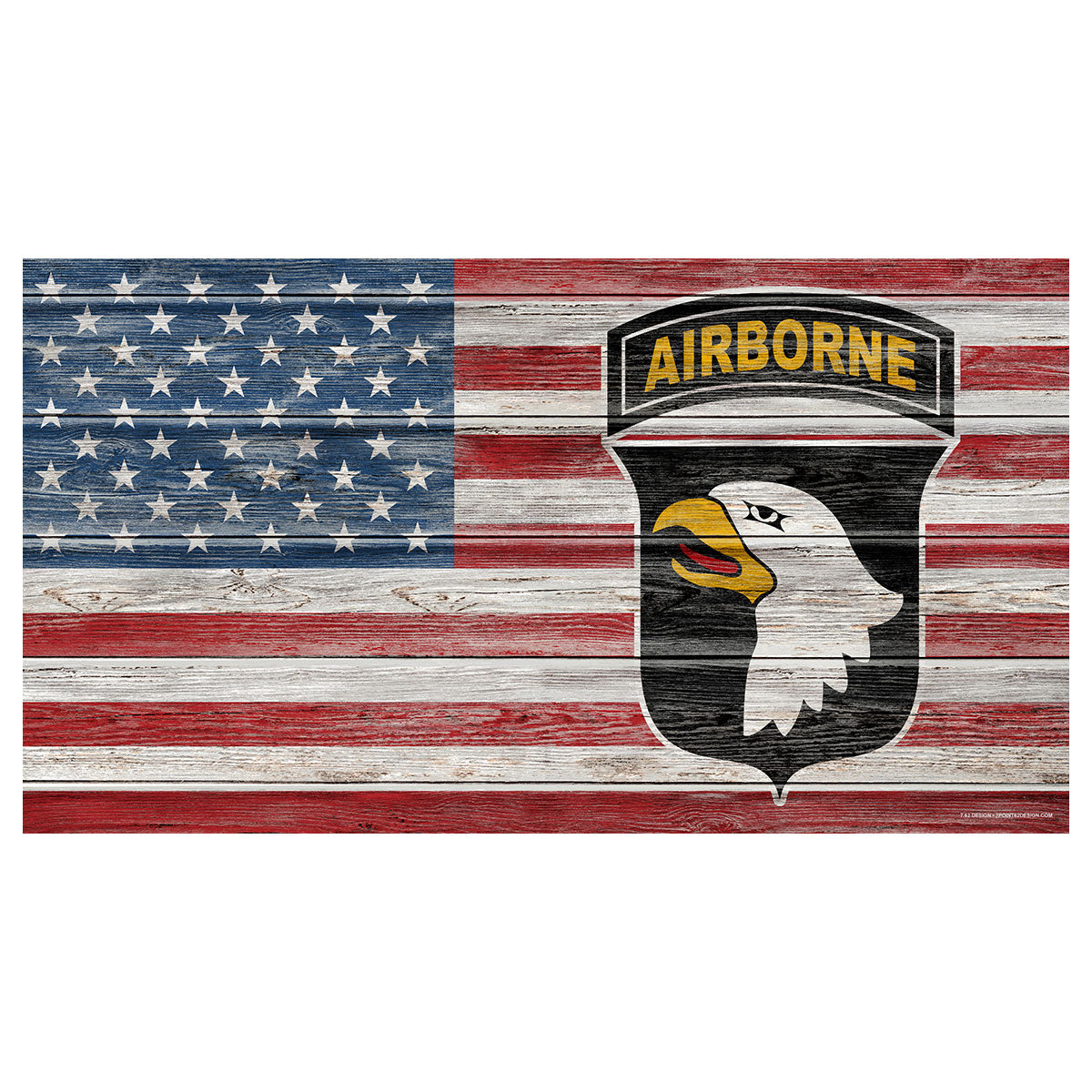7.62 Design Home Products Army 101st ABN targa 11x20 PVC USA
