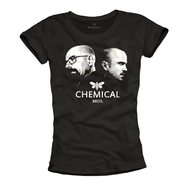 MAKAYA Chemical Bros Maglietta Donna Cotone Taglia L