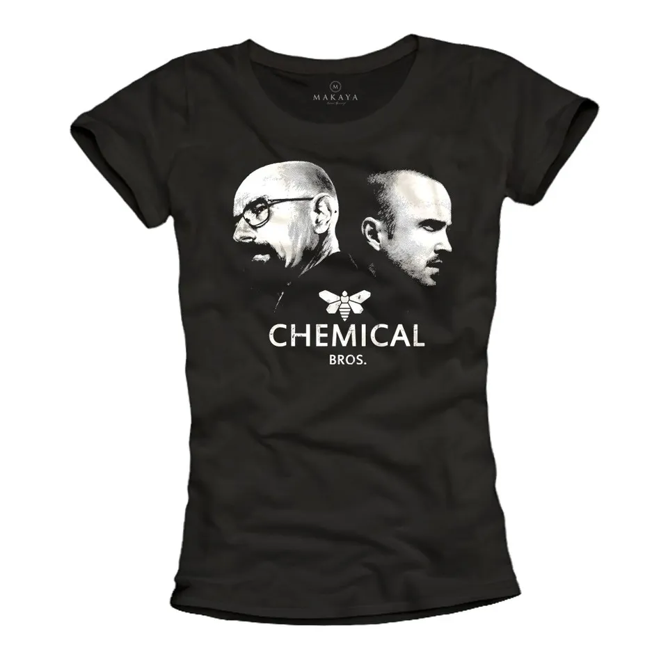 MAKAYA Chemical Bros Maglietta Donna Cotone Taglia L