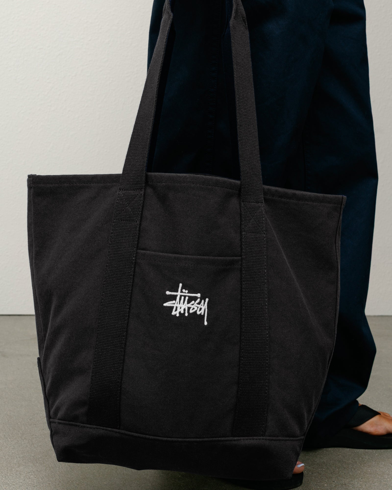 Stussy Accessories Canvas Market Tote borsa Black 46 cm