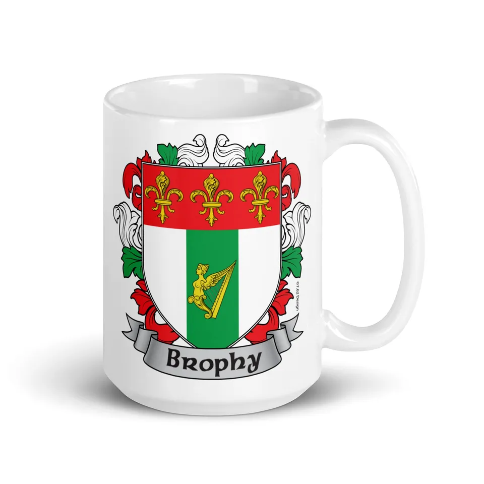 7.62 Design Drinkware Brophy Tazza Ceramica 15oz Stemma Irlandese