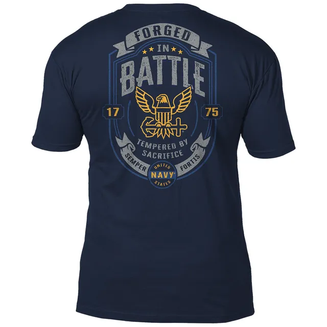 7.62 Design Forged In Battle T-Shirt uomo blu navy cotone