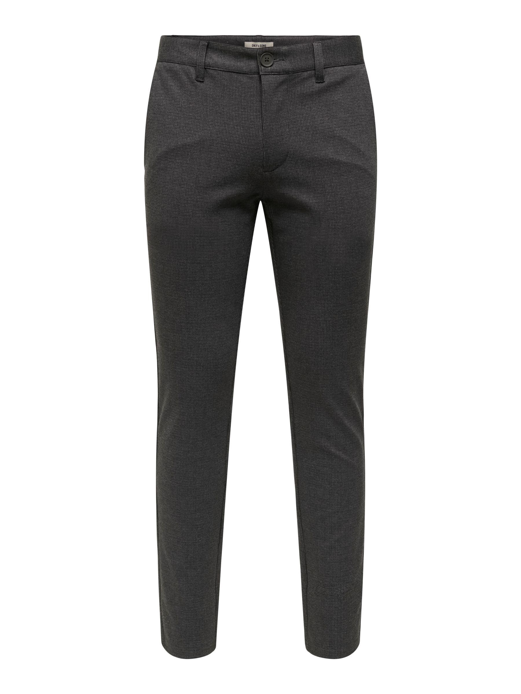 Only & Sons Onsmark Pantaloni uomo 32W/32L nero slim check