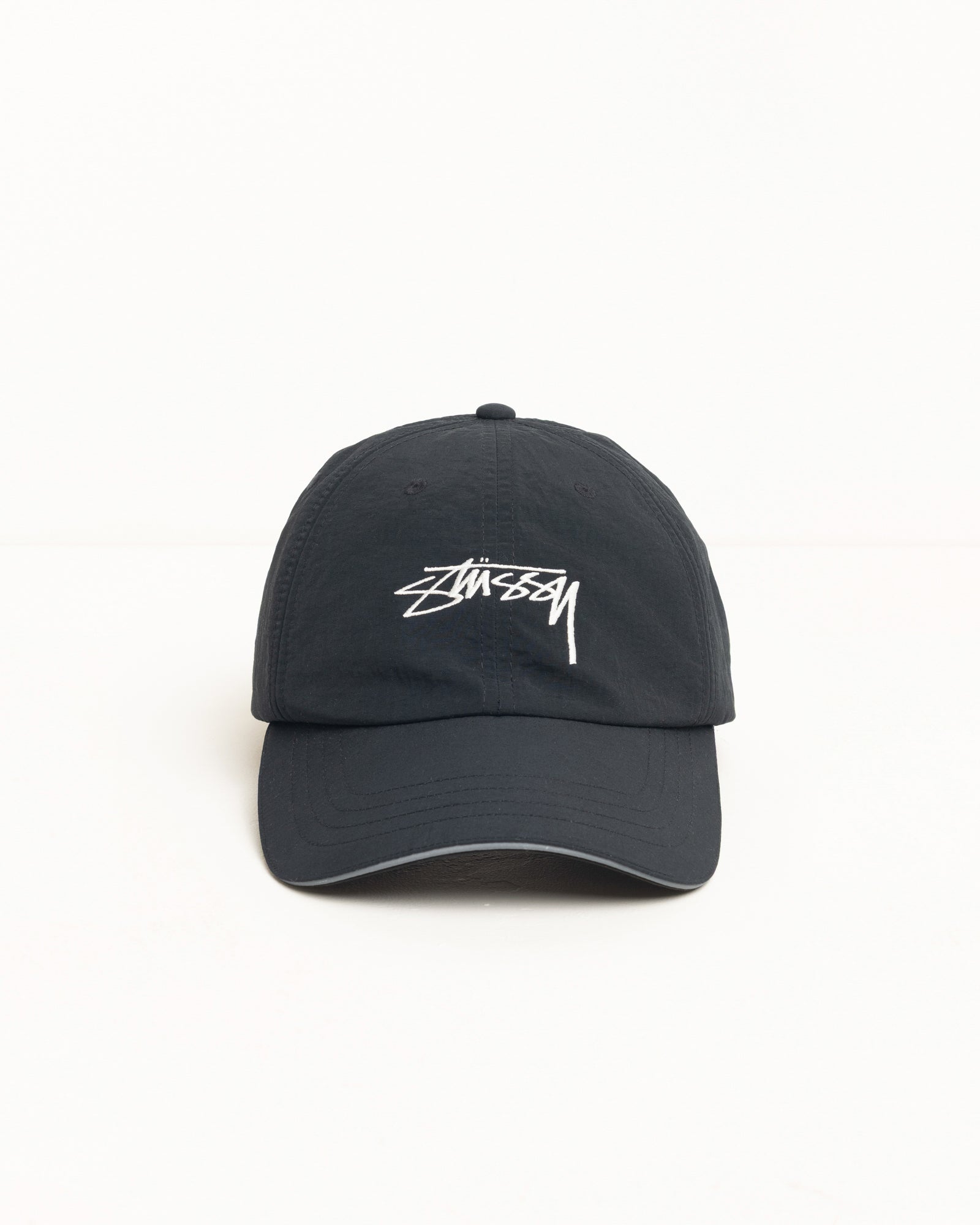 Stussy Smooth Stock Nylon Sport Cap berretto nero taglia unica