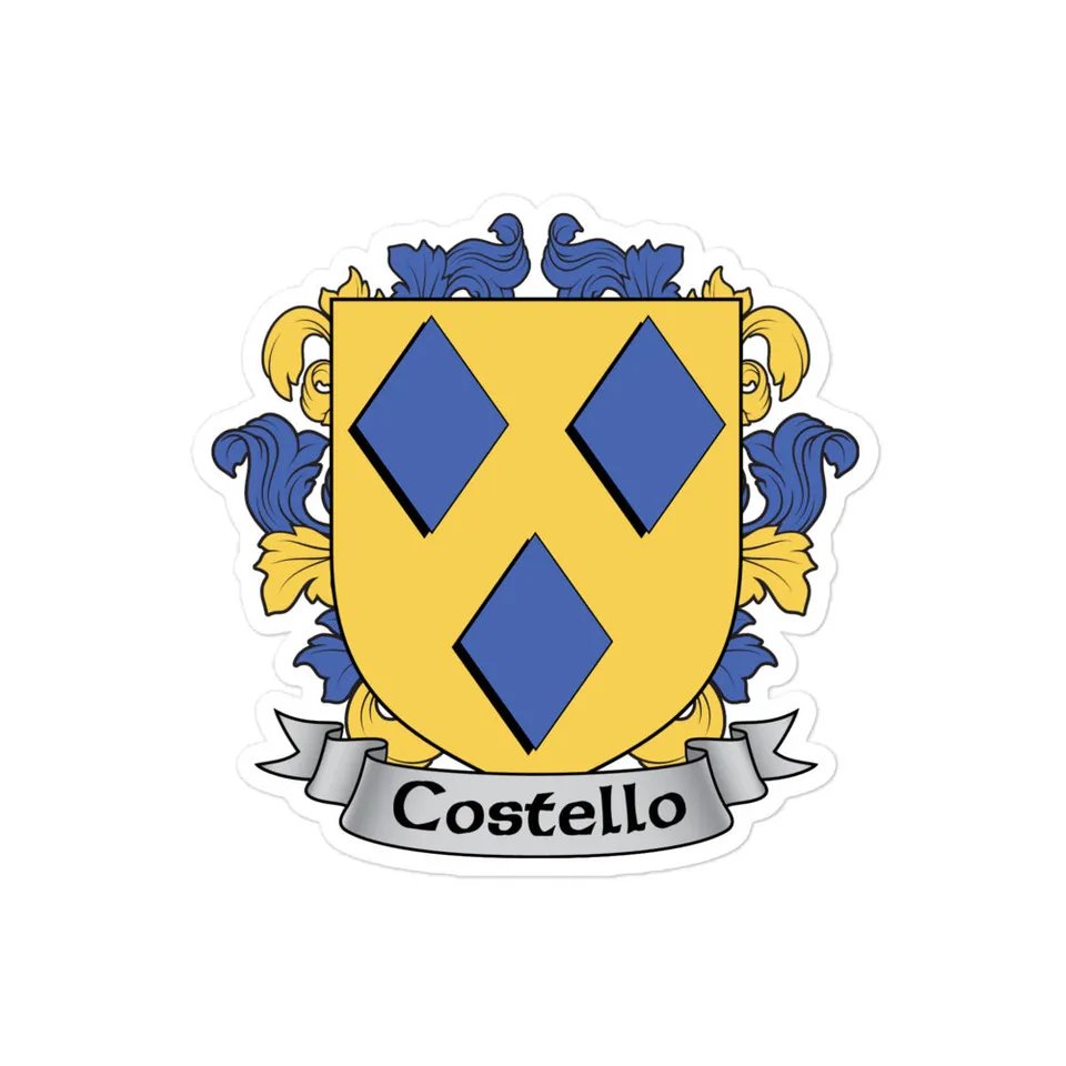 7.62 Design Costello adesivo vinile 7x7 cm stemma irlandese