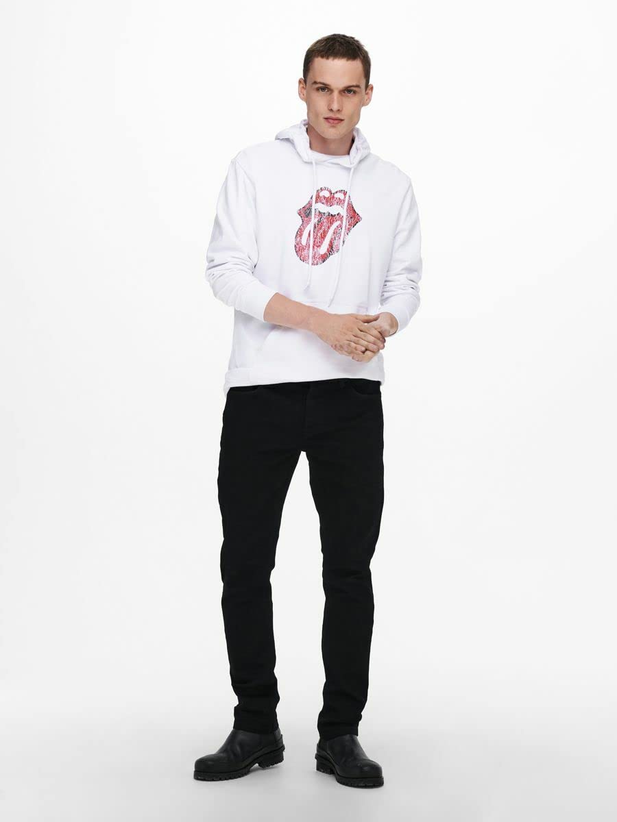 Only & Sons Onsstones Felpa Cappuccio Uomo Cotone Stampa