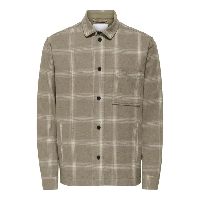 Only & Sons Aiden Checked Twill Camicia Uomo Quadri Cotone