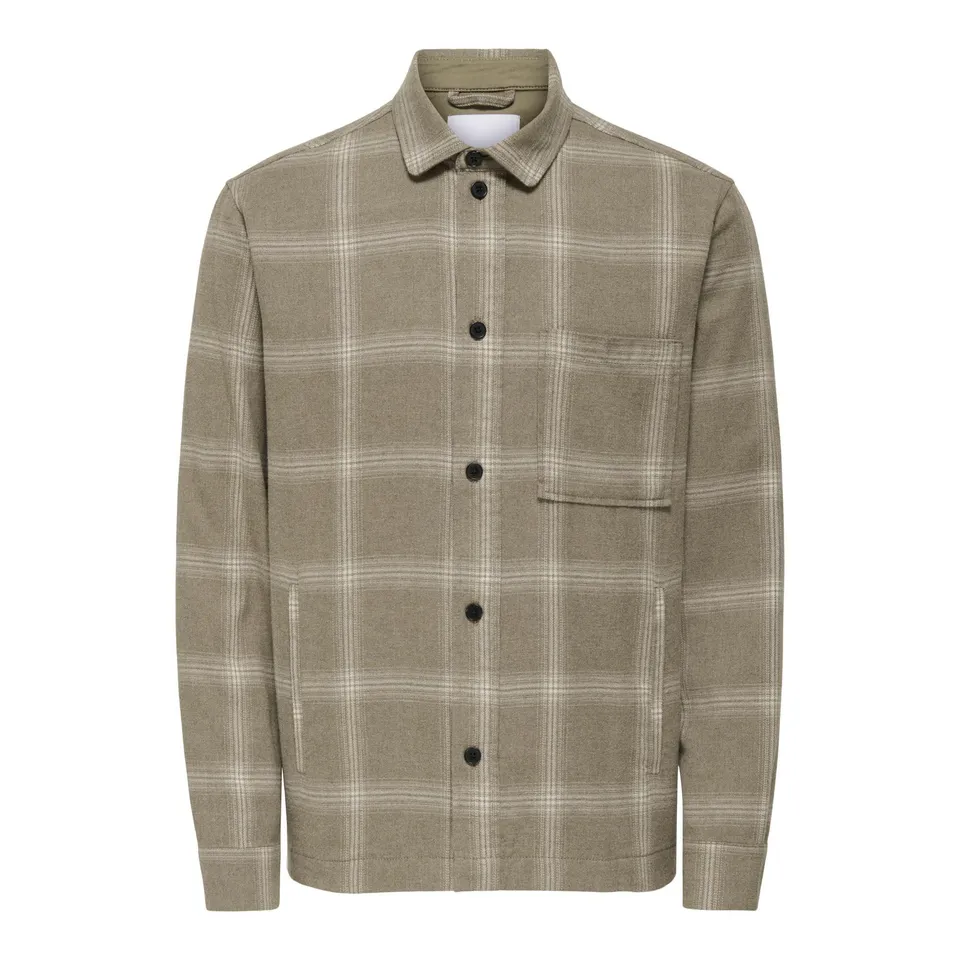 Only & Sons Aiden Checked Twill Camicia Uomo Quadri Cotone