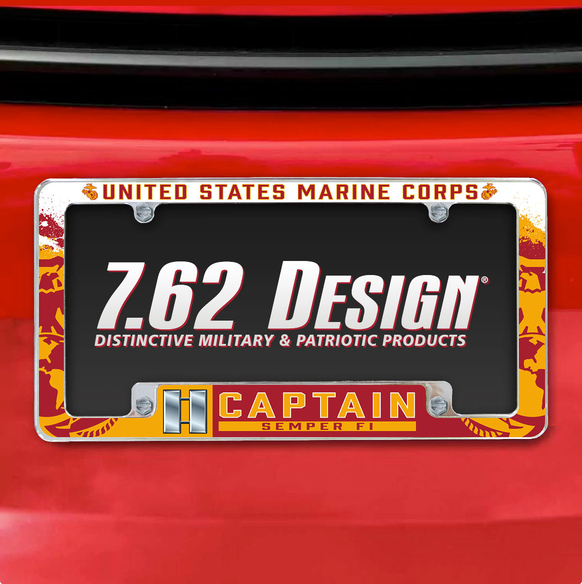 7.62 Design USMC O-3 Captain portatarga cromo 15x31 cm