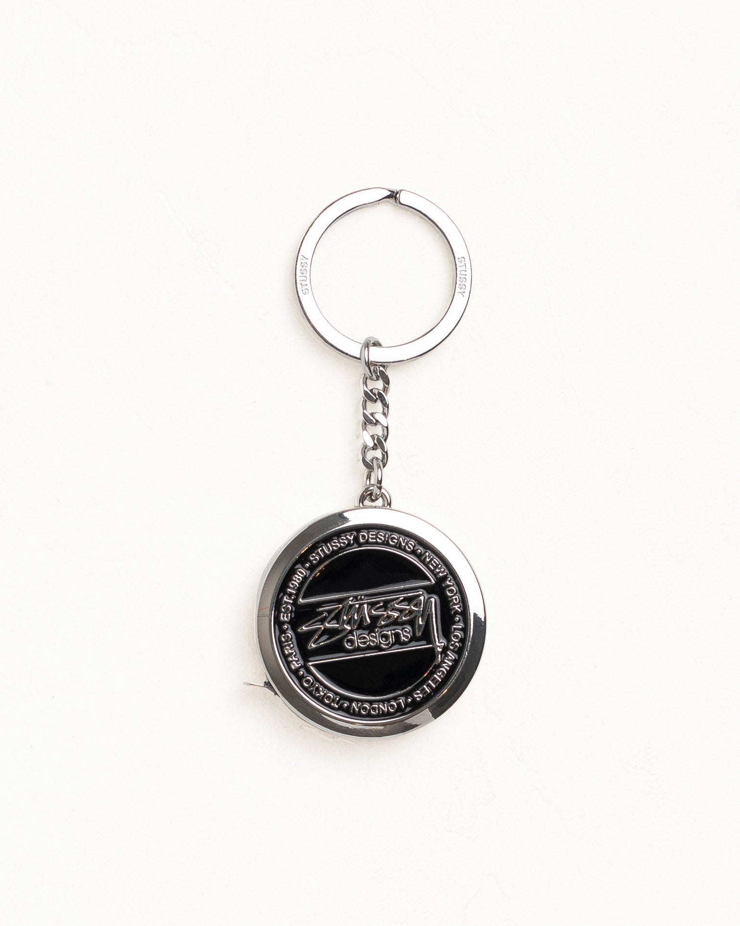 Stussy Measuring Tape portachiavi acciaio Black 200 cm