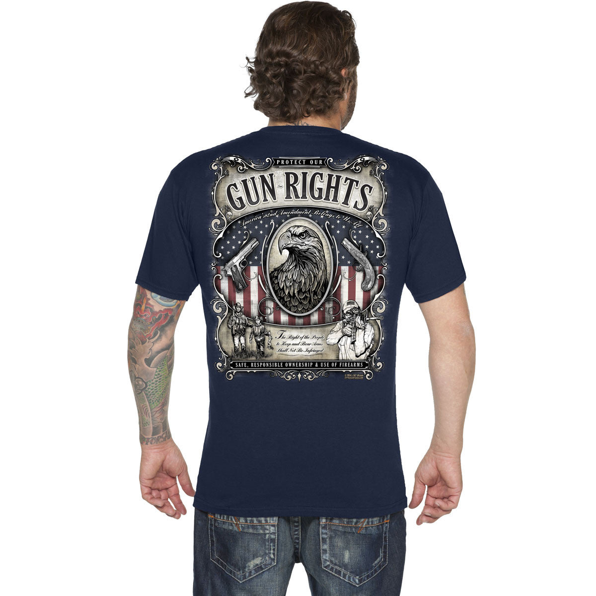 7.62 Design Gun Rights maglietta uomo blu cotone