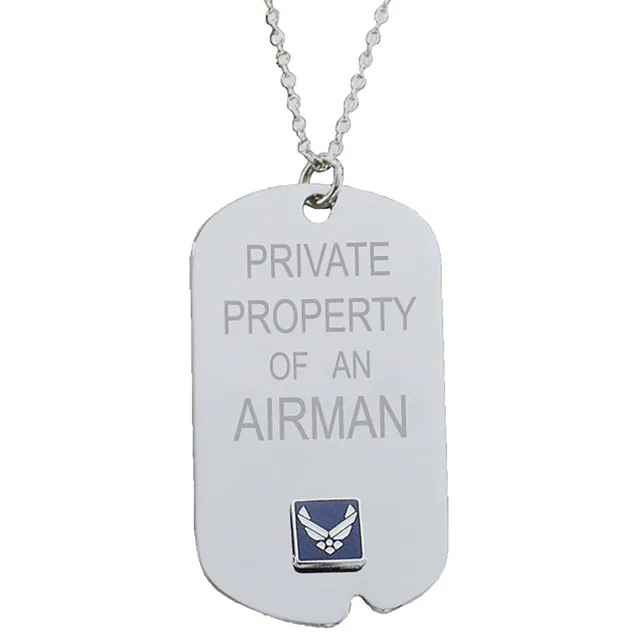 7.62 Design USAF Property Of Collana Piastrina 45cm