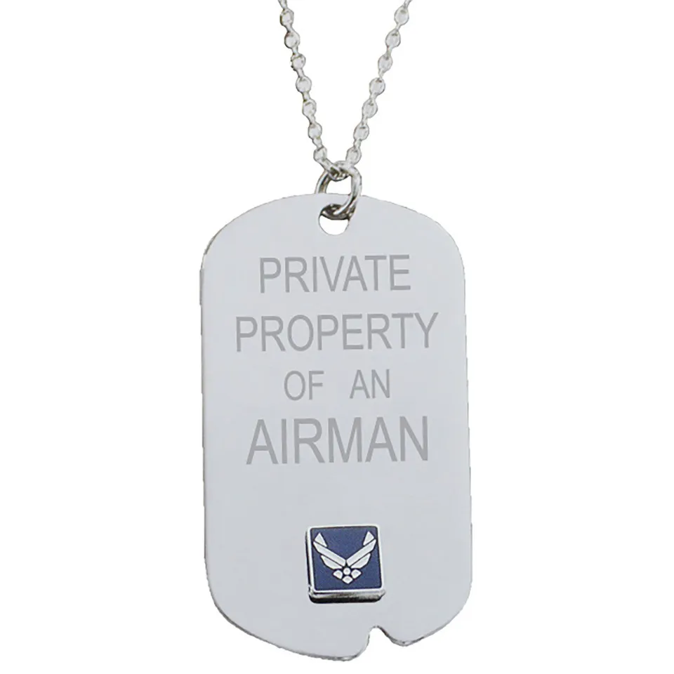 7.62 Design USAF Property Of Collana Piastrina 45cm