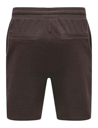 Only & Sons Onskian Pantaloncini uomo S marrone seersucker
