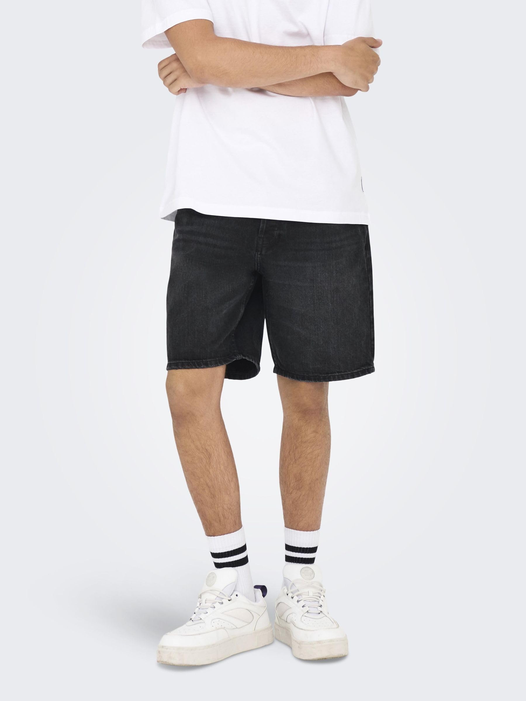 Only & Sons Onsedge Straight shorts jeans uomo XXL