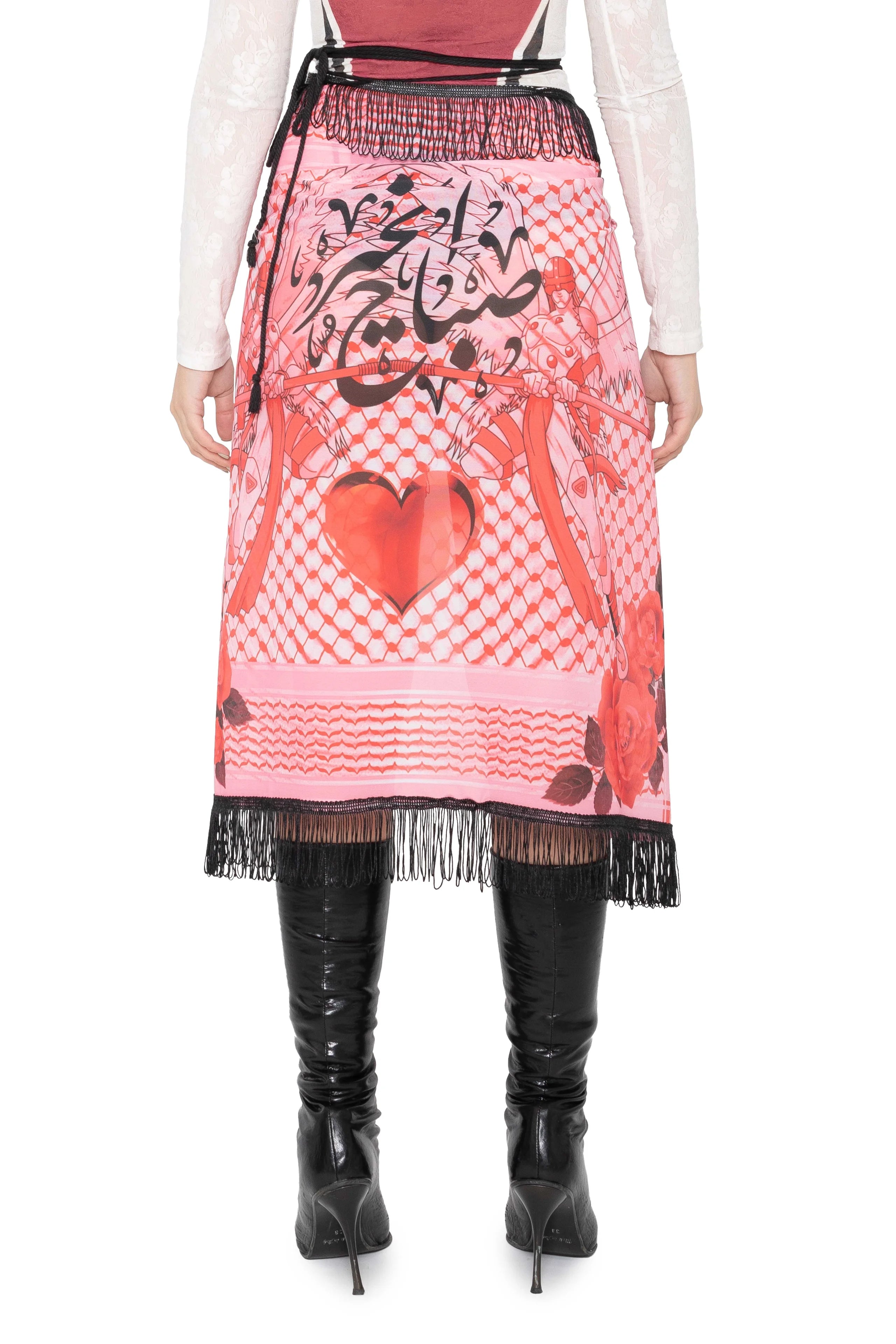 Trashy Clothing Sabah Wrap gonna midi rete stampata