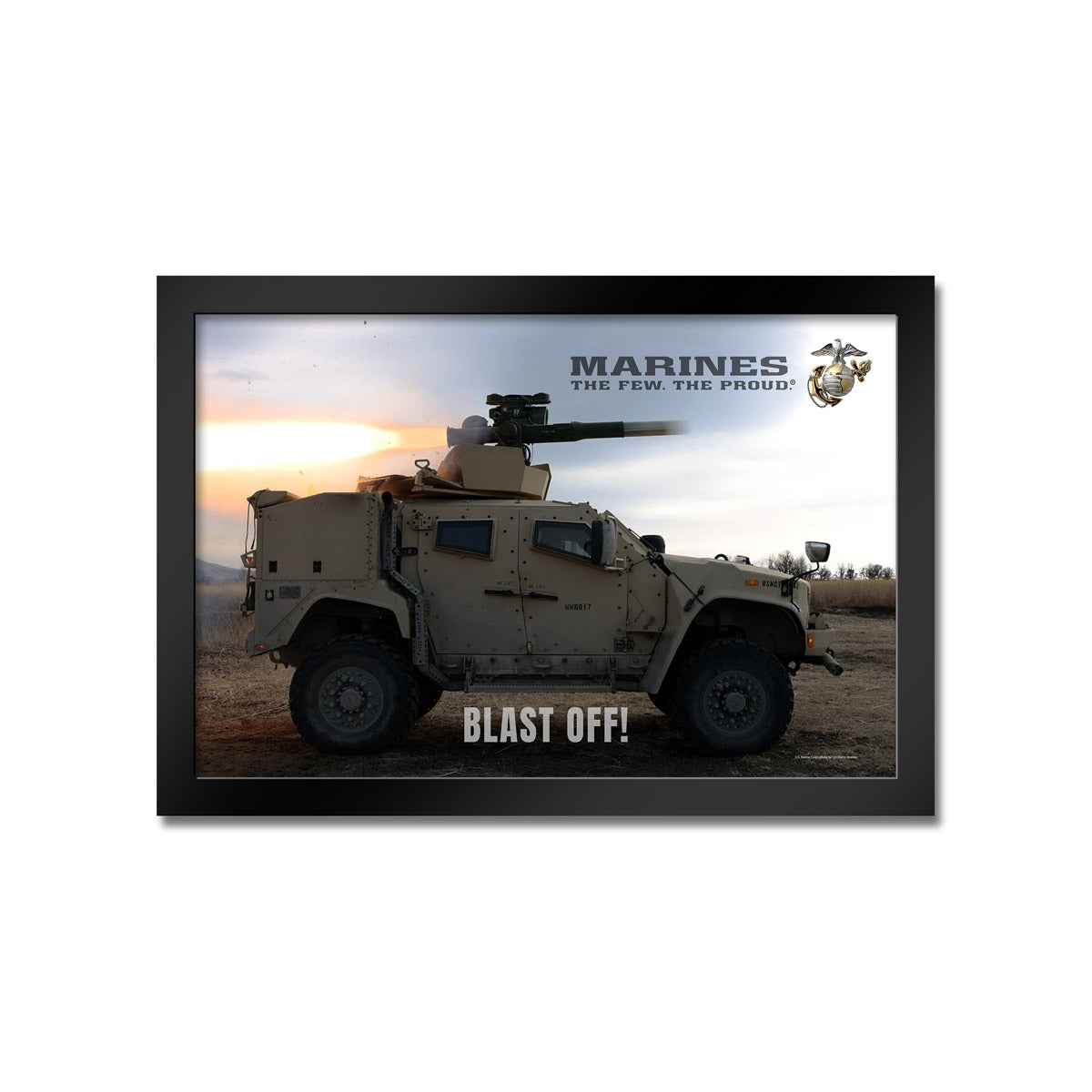 7.62 Design Blast Off stampa incorniciata USMC 14"x20"