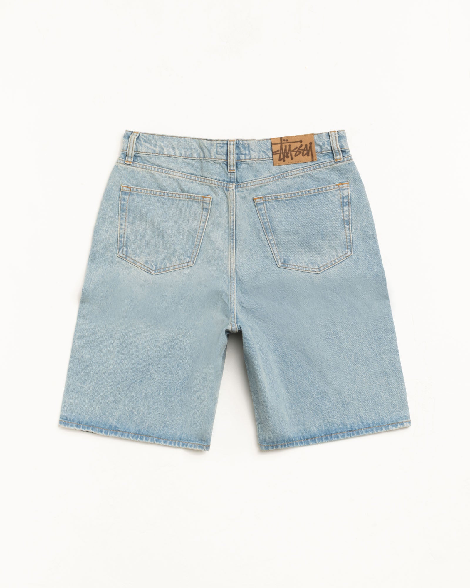 Stussy Big Ol Short Denim shorts lavaggio chiaro cotone