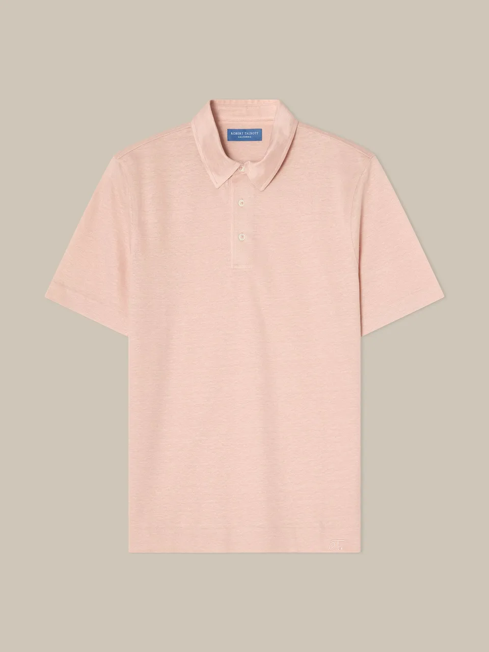 Robert Talbott Taylor Polo Lino Rosa Piqué
