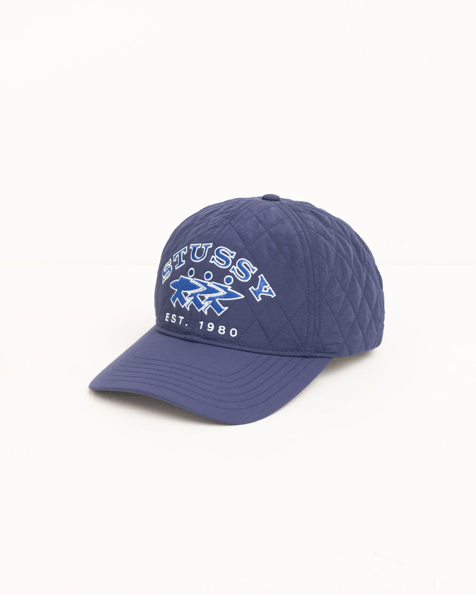 Stussy Headwear Quilted Surfwalk Snapback Cappello Navy
