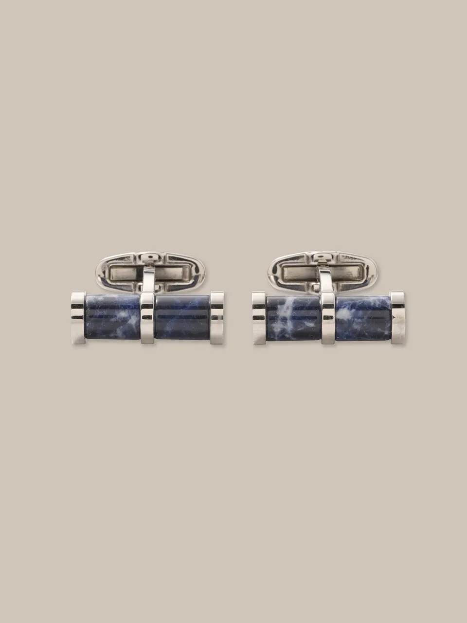 Robert Talbott Milton Cylinder gemelli sodalite blu OS