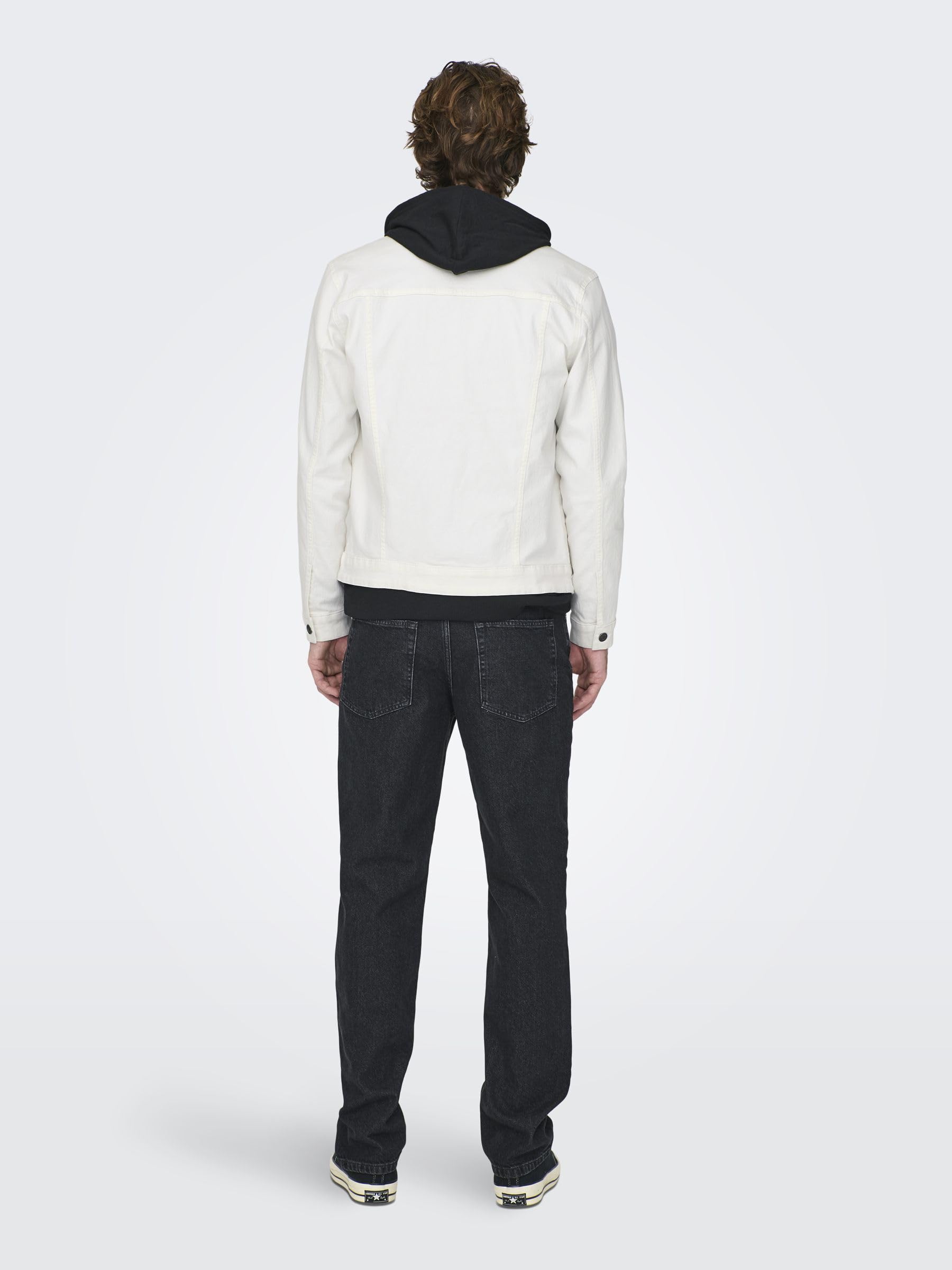 Only & Sons Canvas giacca uomo bianca taglia L shell