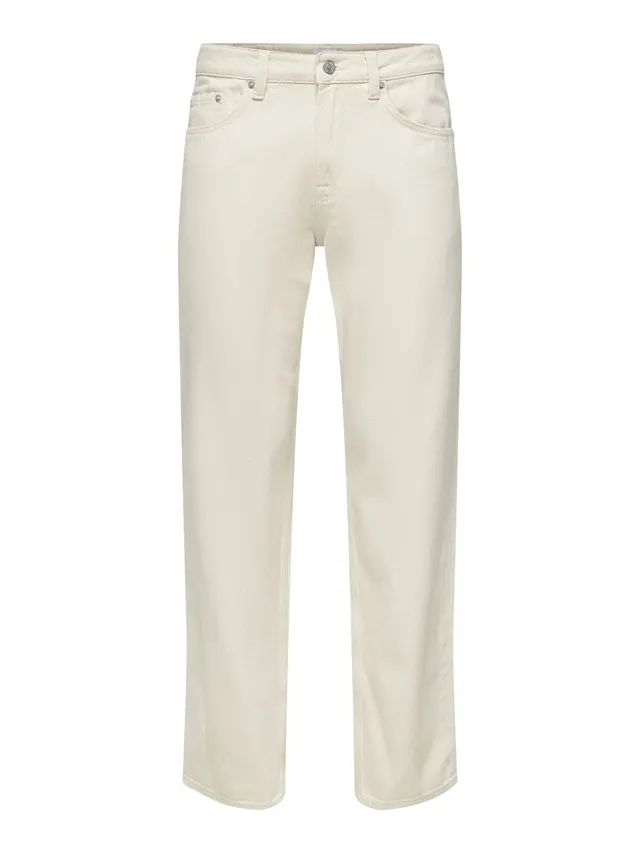ONLY & SONS Onsedge 5917 jeans loose uomo ecru 30W/34L