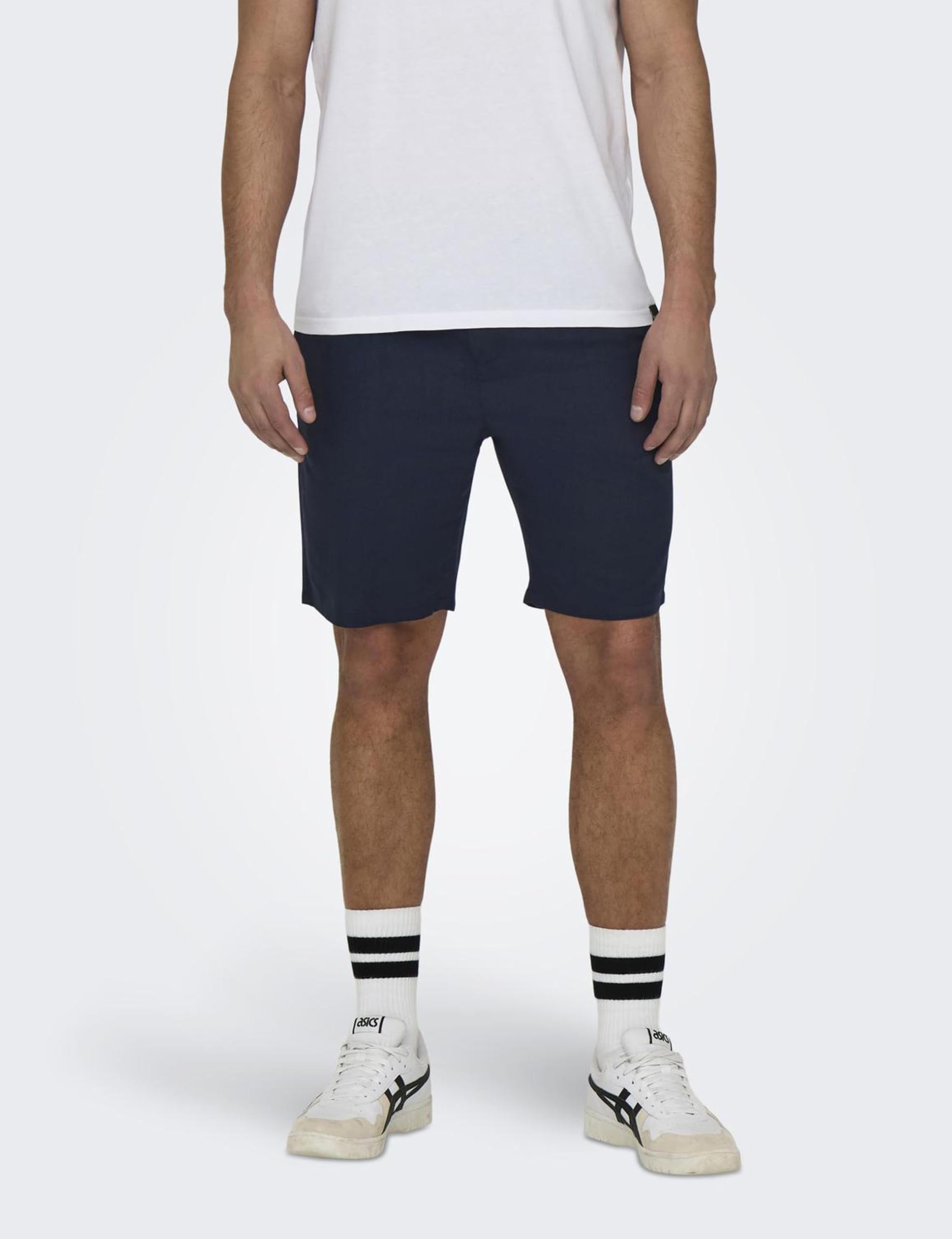 Only & Sons Onsleo Linen Mix 0048 Shorts Uomo Bianco Lino