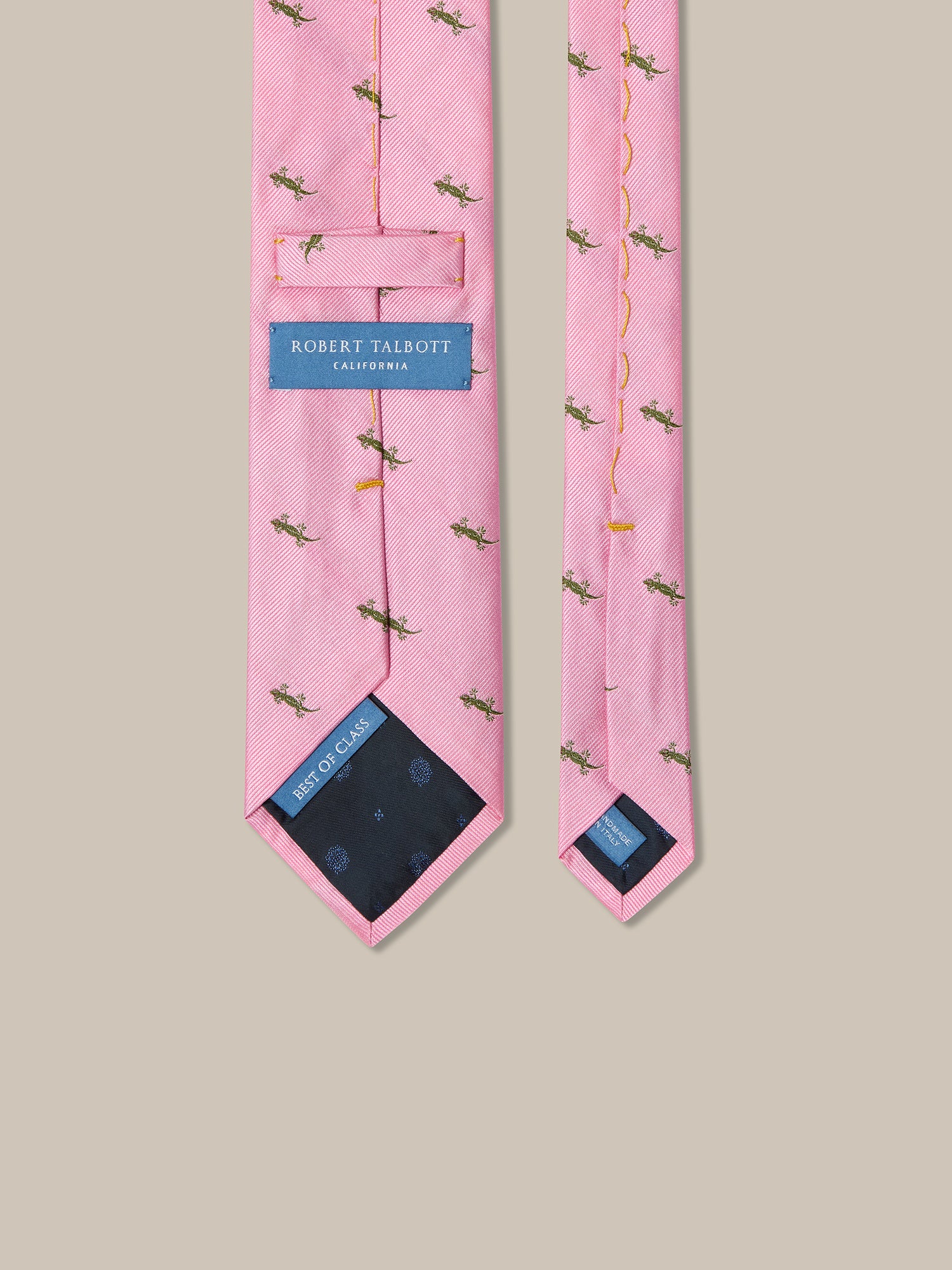 Robert Talbott Robert Cravatta Seta Rosa Newt REG