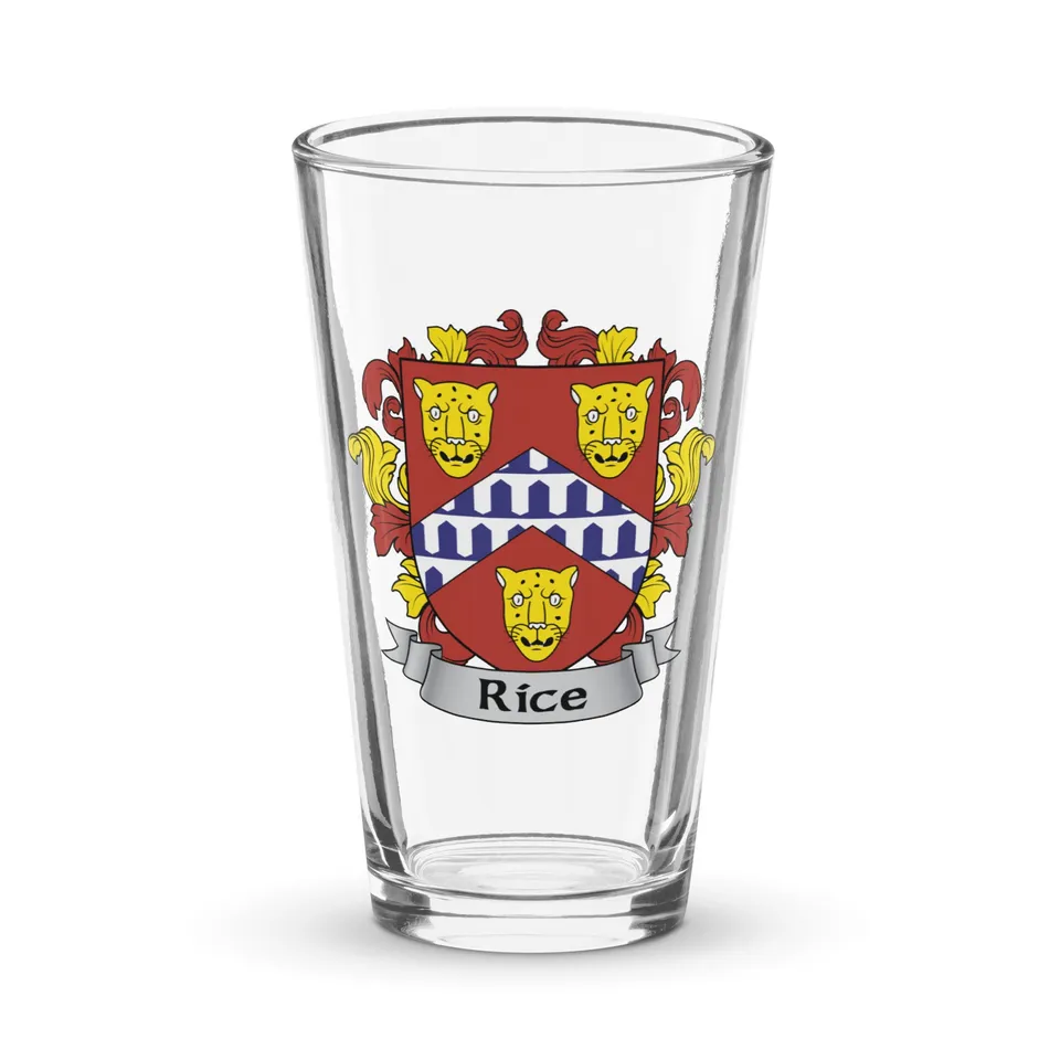 7.62 Design Rice bicchiere pinta 16oz stemma irlandese