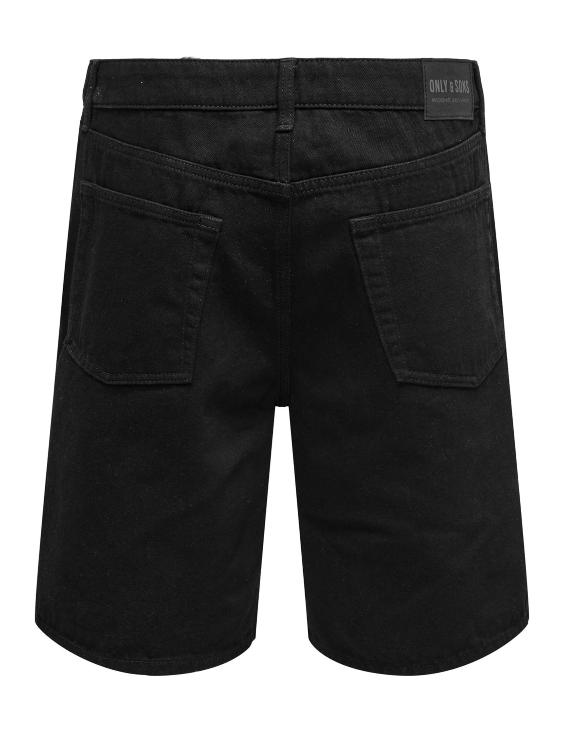 Only & Sons Onsfade Pantaloncini Jeans Uomo Nero Taglia M
