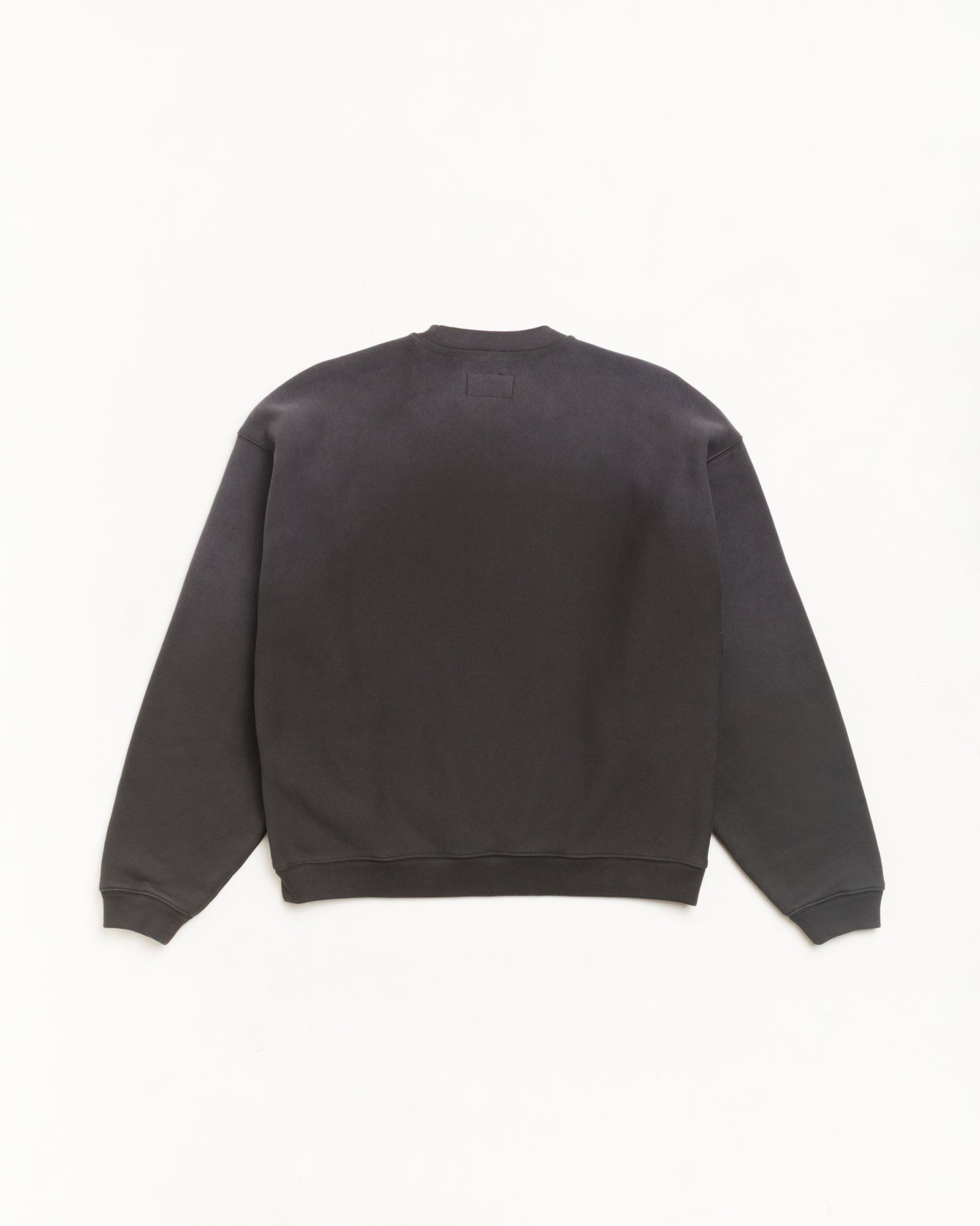 Stussy Felpa Girocollo Oversize Black Effetto Sbiadito