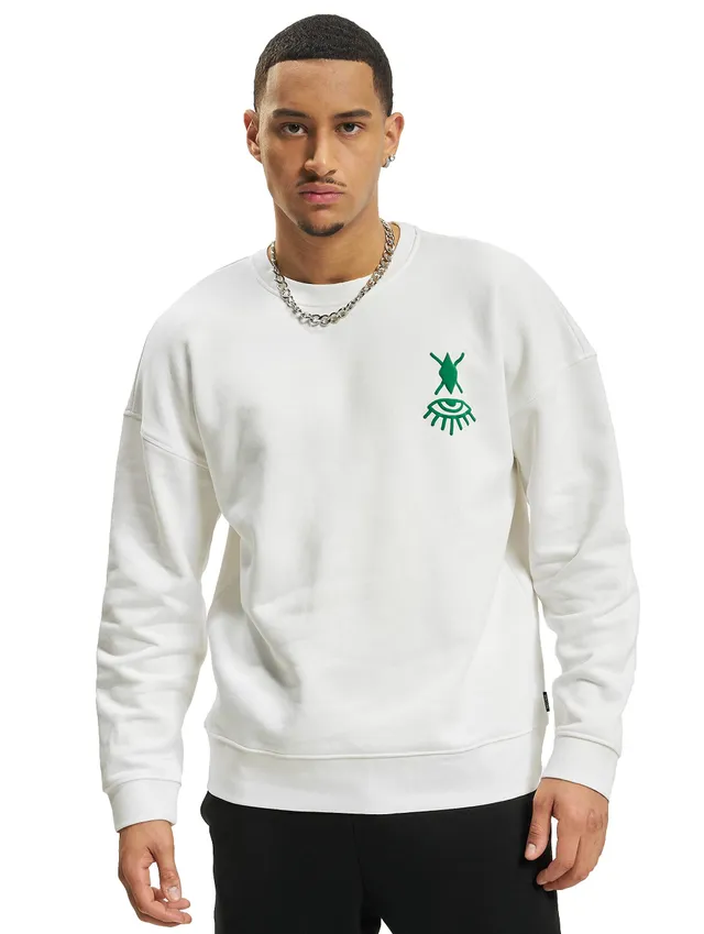 Only & Sons Felpa Girocollo Uomo Cloud Dancer Stampa XL