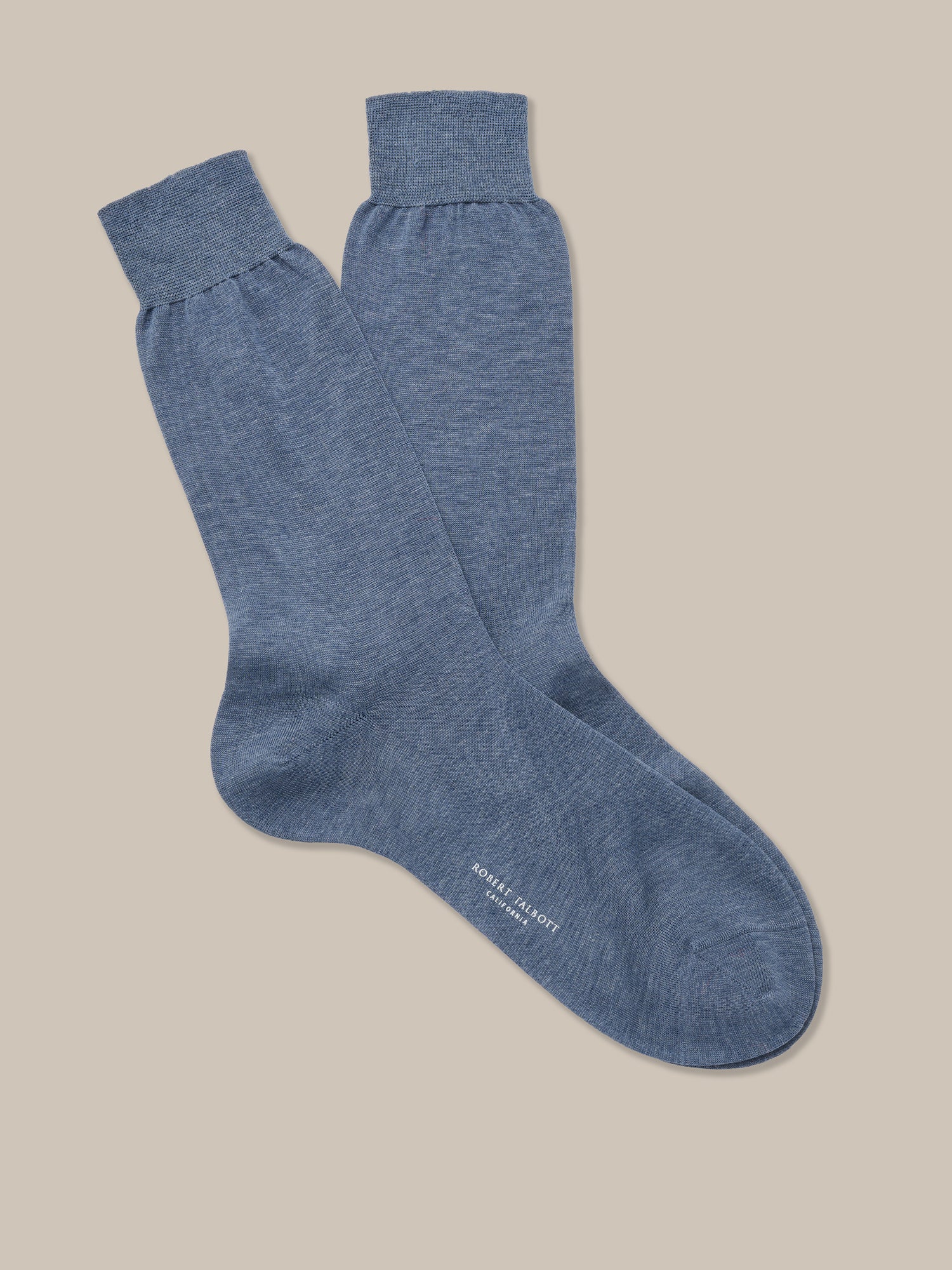 Robert Talbott Harold calze cotone indigo uomo