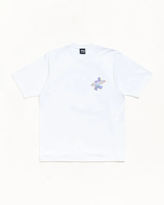 Stussy Dot Surf Puff Print Tee t-shirt bianca cotone