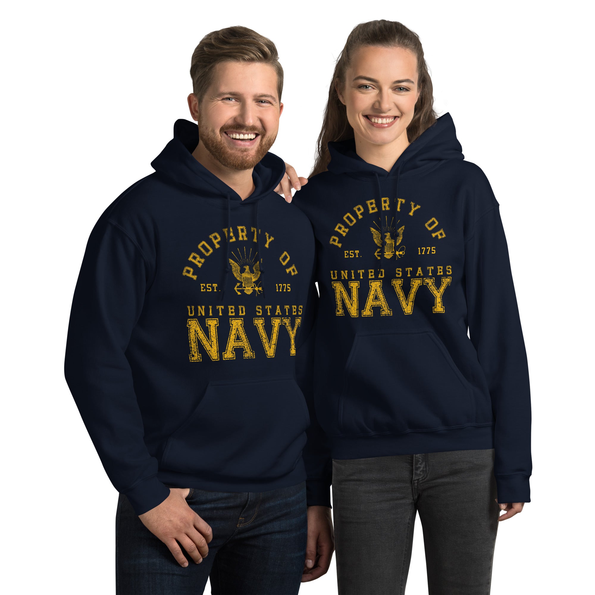 7.62 Design Property of the Navy Felpa con Cappuccio Blu Cotone