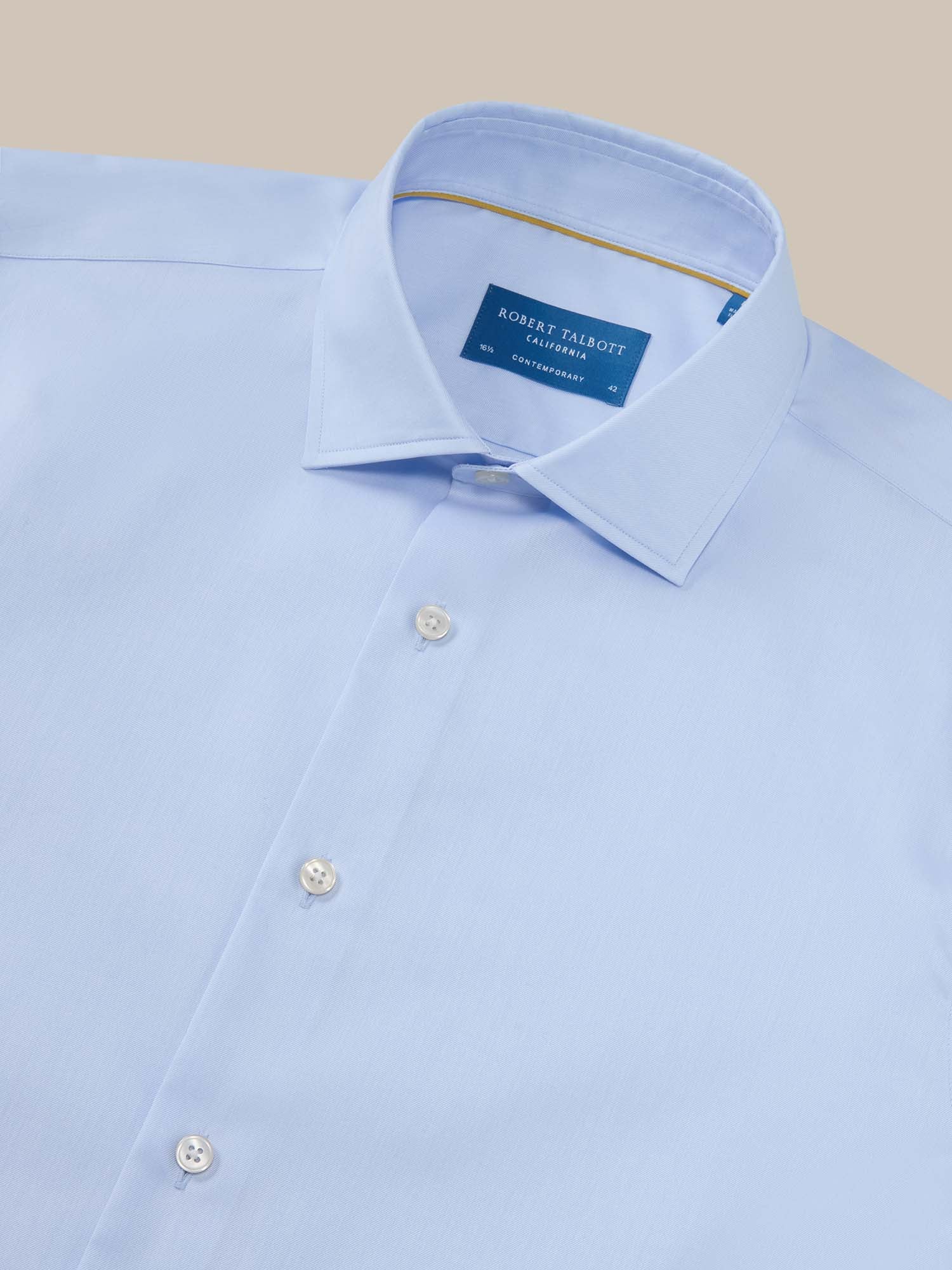Robert Talbott Reynolds Camicia Twill Azzurra 16