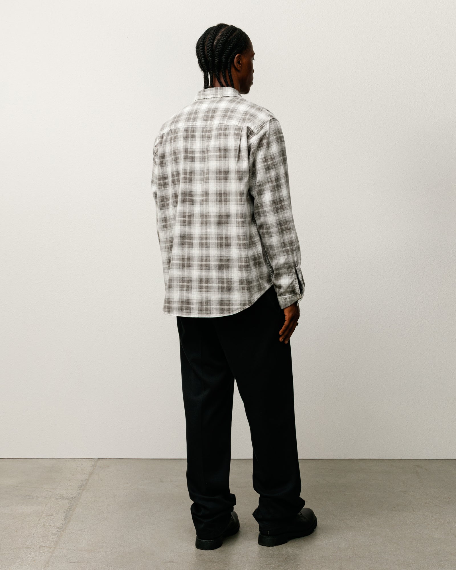 Stussy Dax Printed Shirt camicia marrone flanella cotone