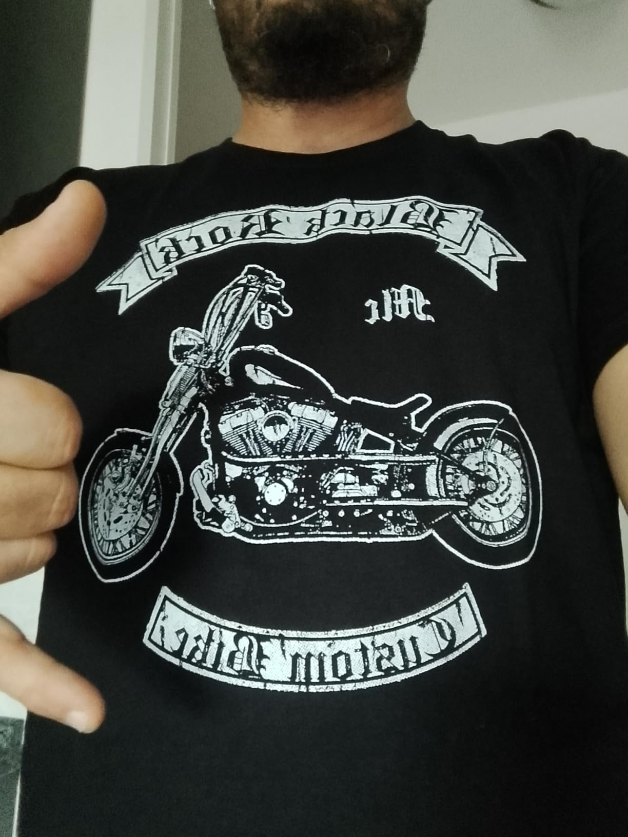 MAKAYA Moto maglietta uomo biker 100% cotone