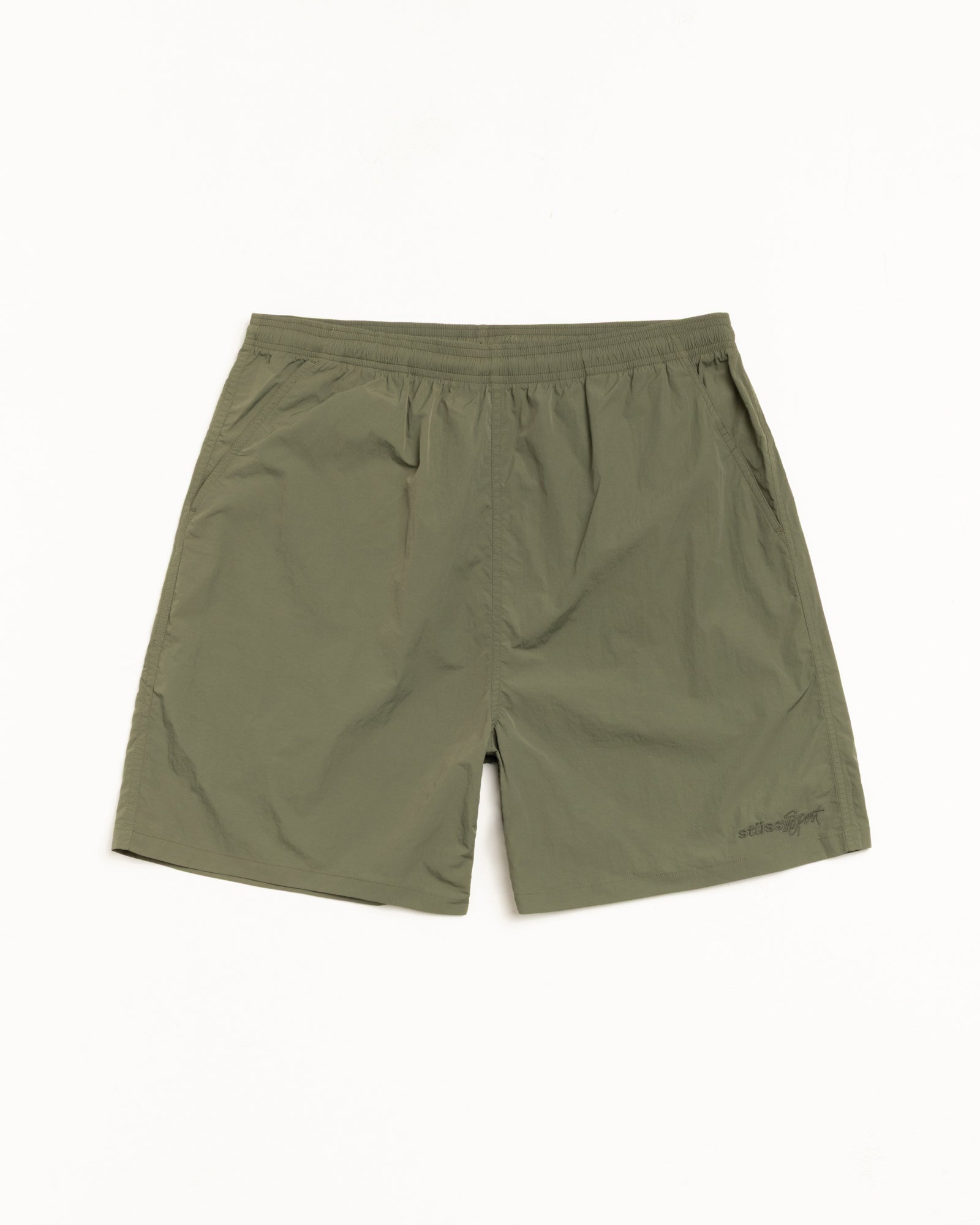 Stussy Nylon Court Short pantaloncini olive nylon