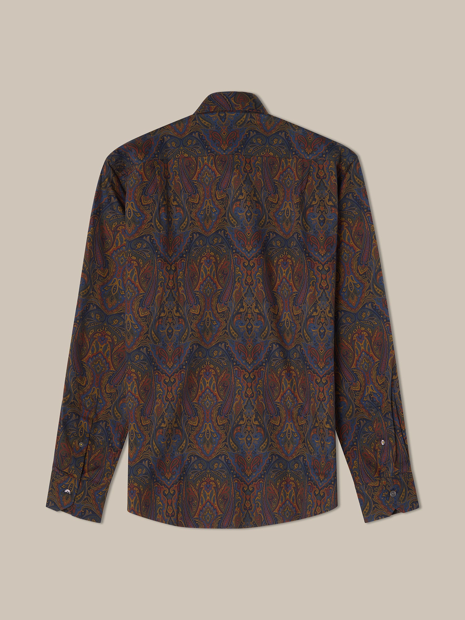 Robert Talbott Reynolds Camicia Cotone Paisley Blu Multi