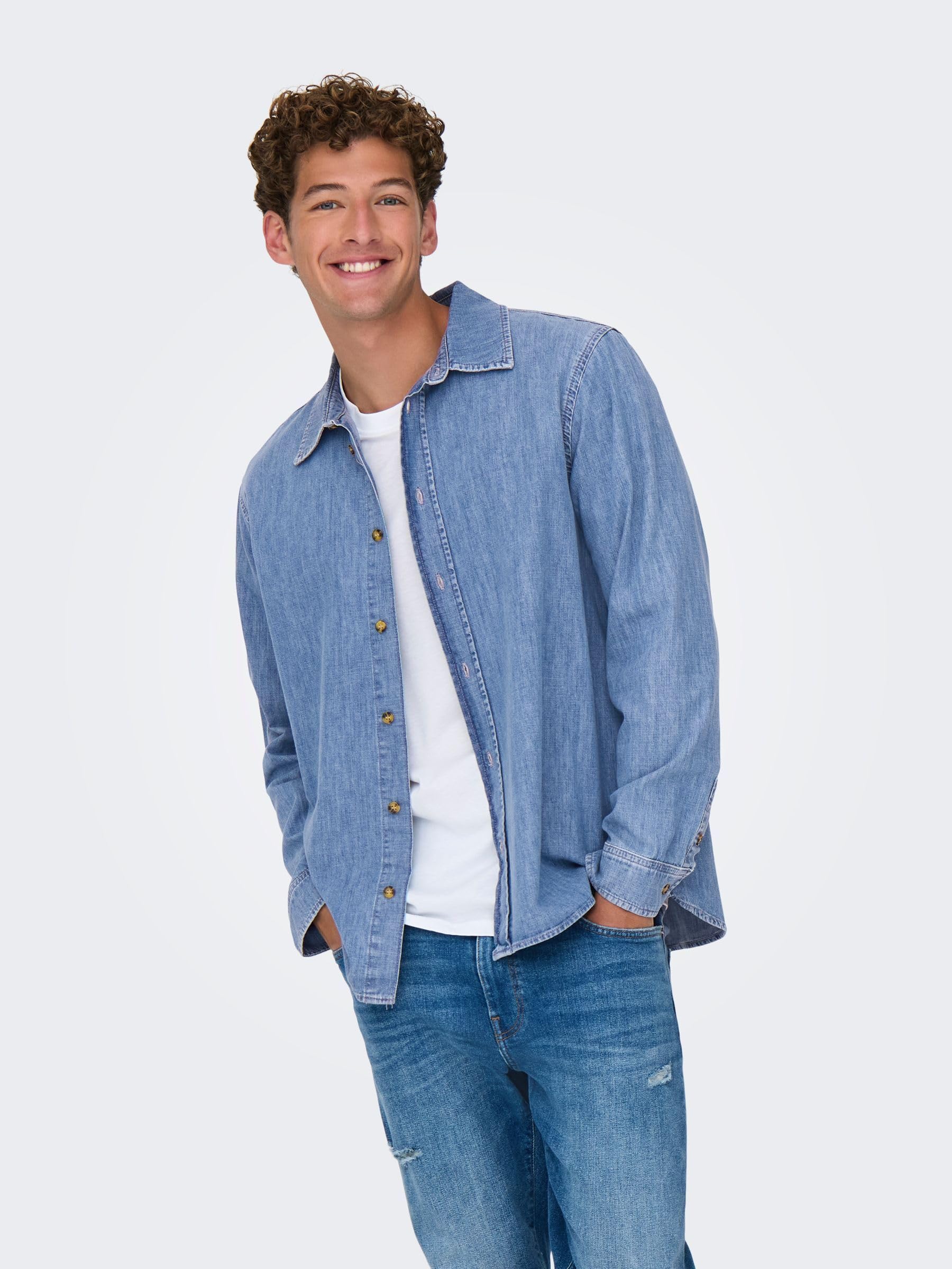 Only & Sons Onsean Camicia Uomo Cotone Taglia L