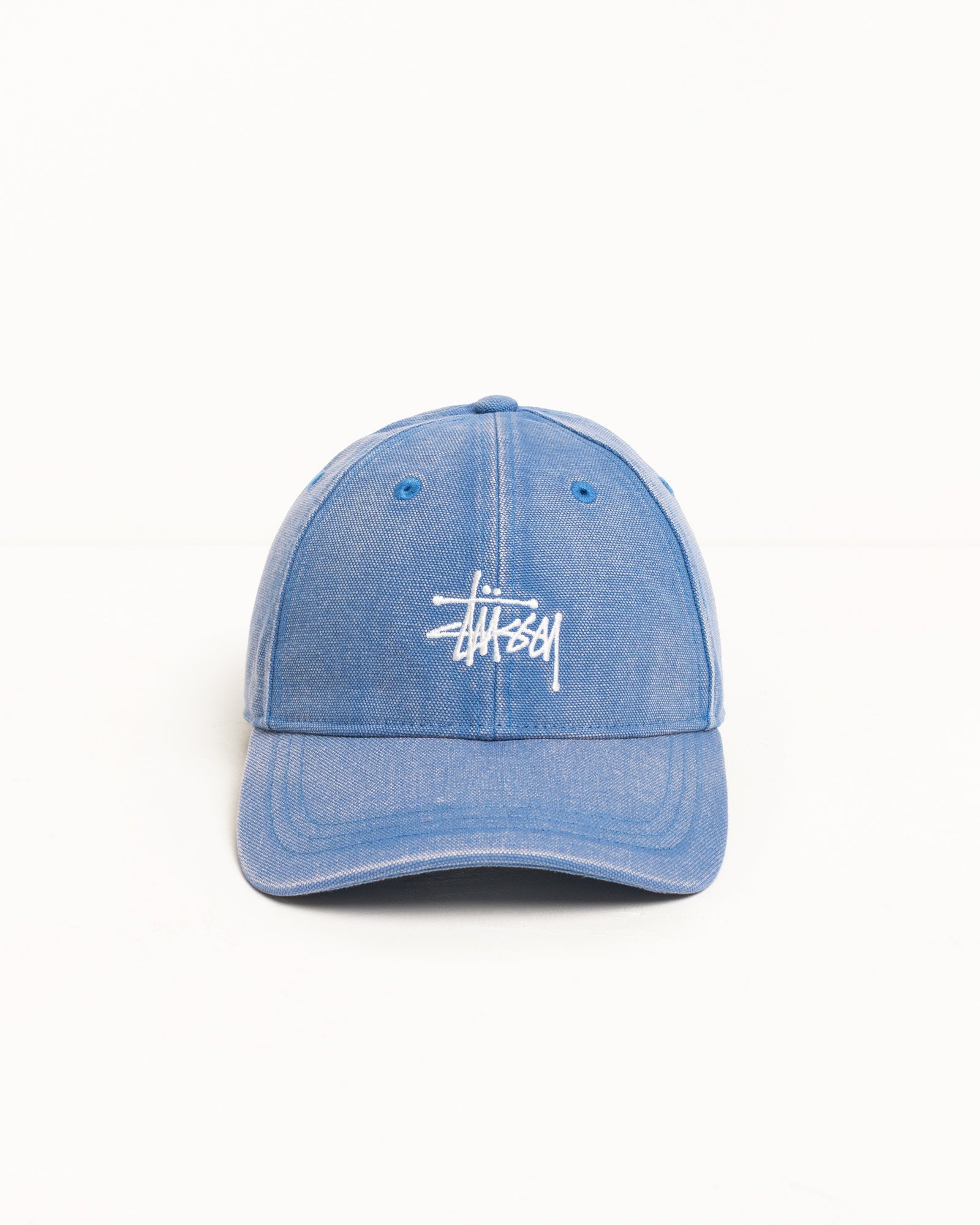 Stussy Basic Washed Canvas cappello blu taglia unica cotone