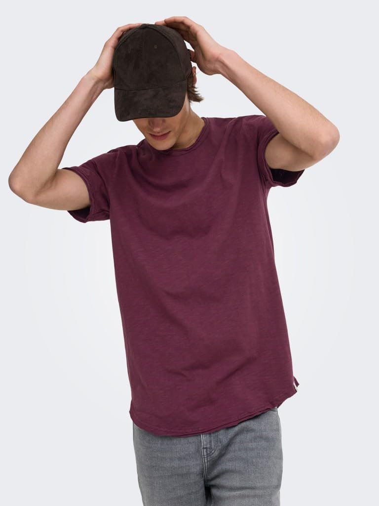 Only & Sons Onsbennie T-shirt Uomo Rossa Port Royale XL
