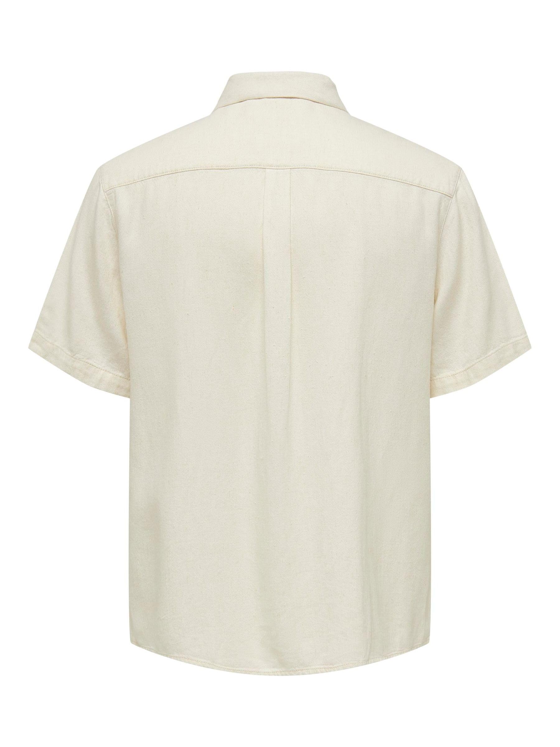 Only & Sons Camicia manica corta uomo S blu scuro tasche