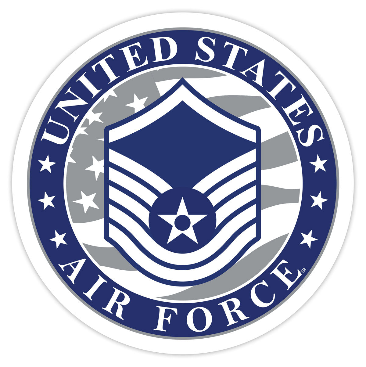 7.62 Design Air Force E-7 Decal Auto 3.5" Grado Master Sergeant