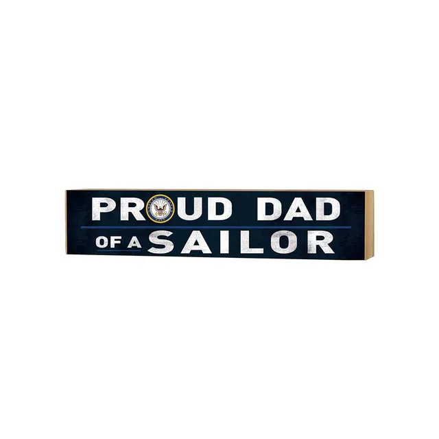 7.62 Design Navy Proud Dad targa legno 7,6x33 cm